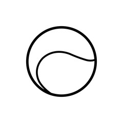 tennis ball - sport icon vector design template