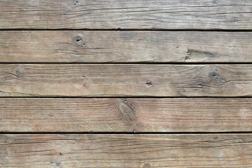Naklejka premium Texture of old weathered brown wooden planks. natural pattern with copy space for your design. Blank template