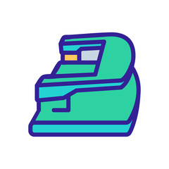 hole punch with handle and knife icon vector. hole punch with handle and knife sign. color symbol illustration