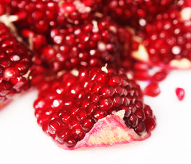 pomegranate isolated on white