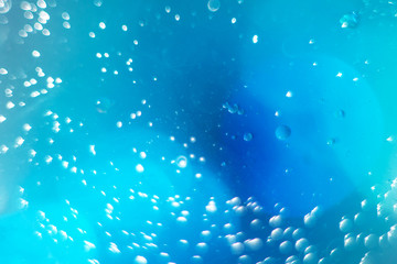 Macro fluid, abstract blue background.