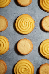 Butter cookies close up