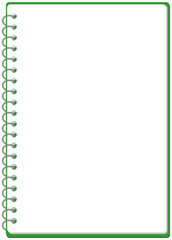 スケッチブック リングノート フレーム イラスト ベクター