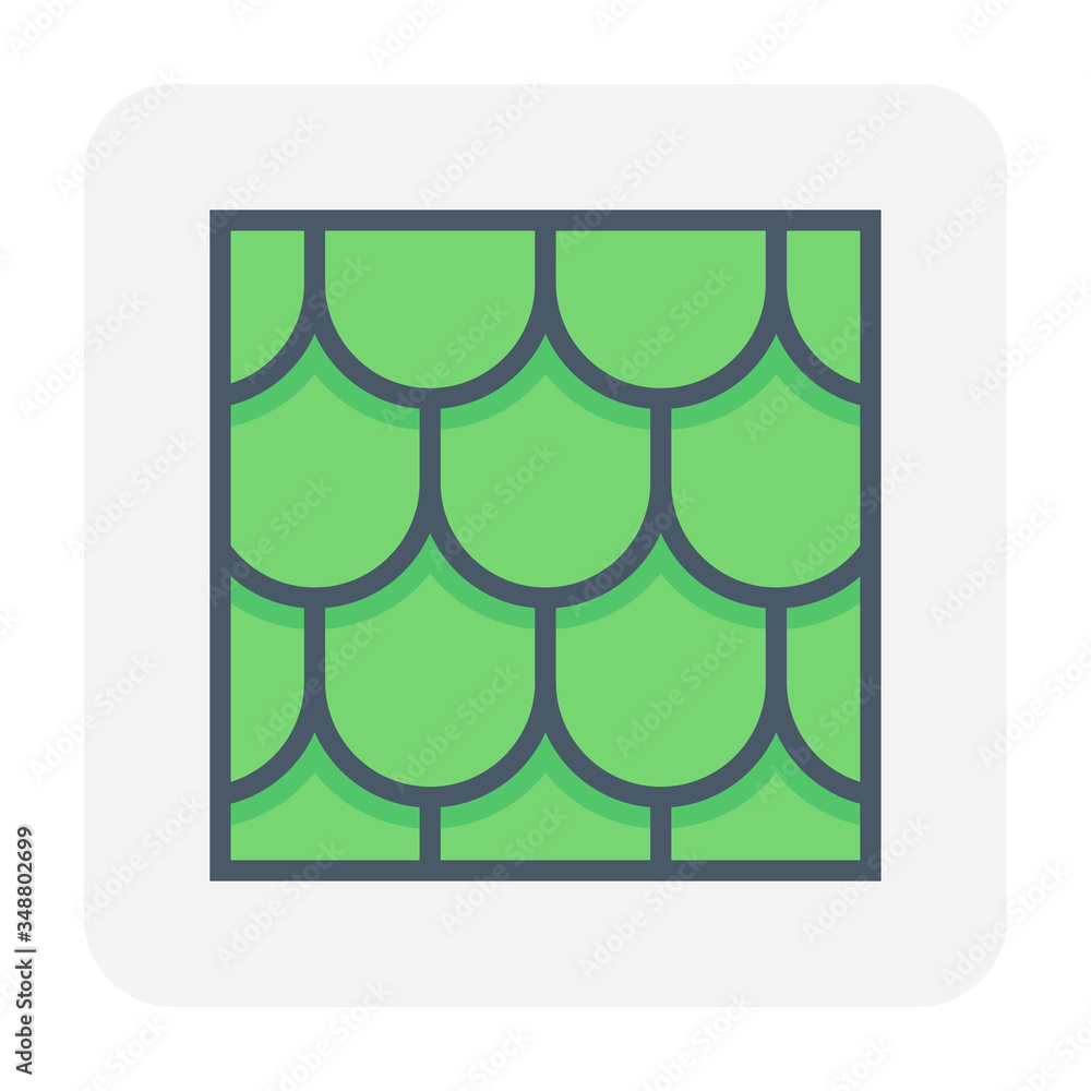 Poster roofing material icon