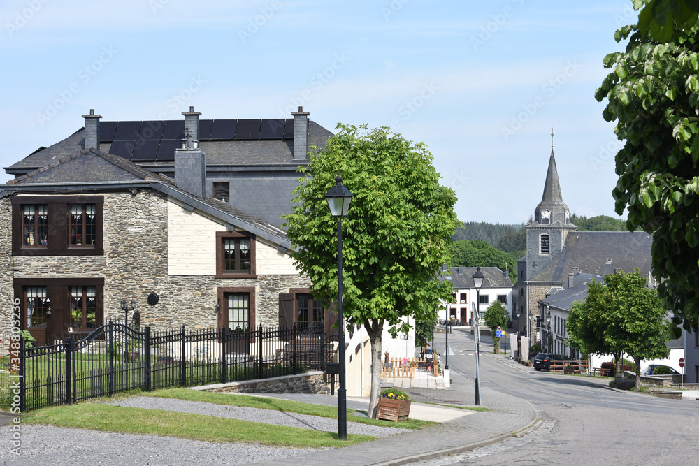 Sticker Belgique Wallonie Ardenne village rural campagne logement