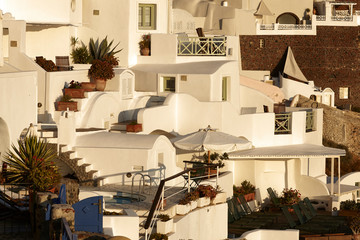 Villas nests over Santorini caldera