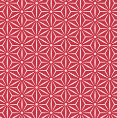 Japanese Hexagon Hemp Star Vector Seamless Pattern