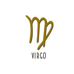 Obraz premium Zodiac sign Virgo. Vector zodiac sign Virgo sign.
