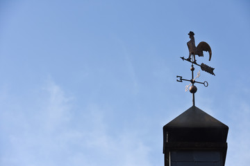 decoration ornementation exterieur metal fer forg&eacute; coq girouette