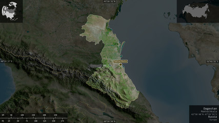 Dagestan, Russia - composition. Satellite