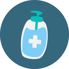 Bottle of medical sanitiser vector