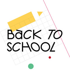 Back to school, web template, vector illustration.
