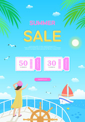 Cool summer holiday shopping pop up
