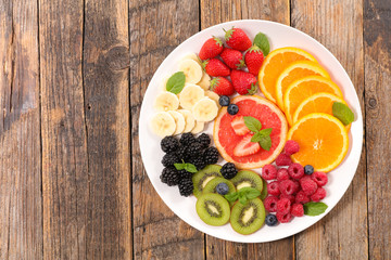 healthy eating with fresh fruits