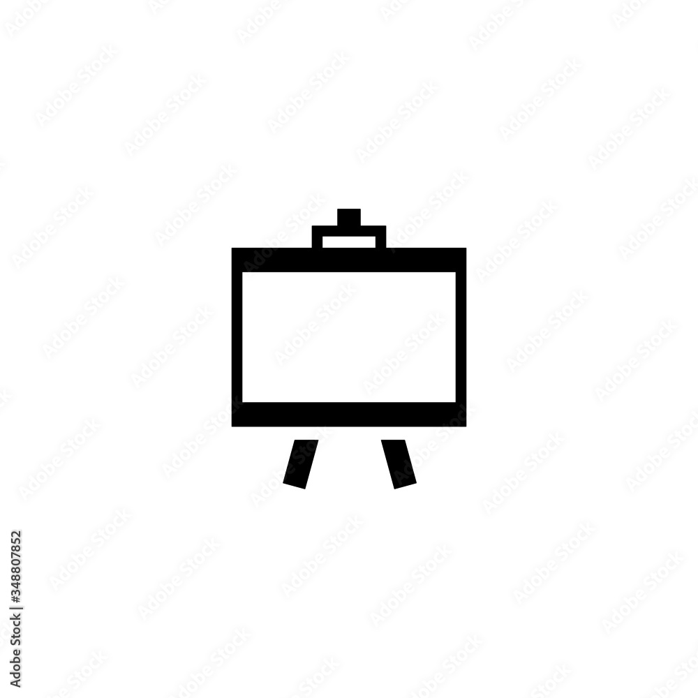 Poster canvas vector icon in black solid flat design icon isolated on white background