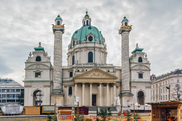 Fototapeta na wymiar St. Charles Church, Vienna, Austria