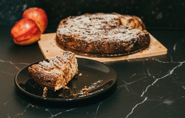 Homemade cake on a plate