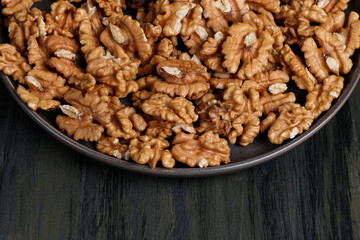 plate of walnuts