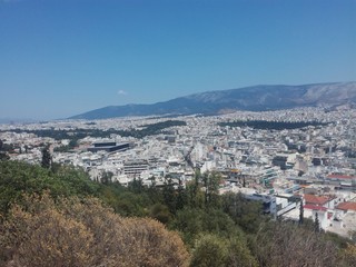 Obraz premium view of the Athens city from the Filopappou hill