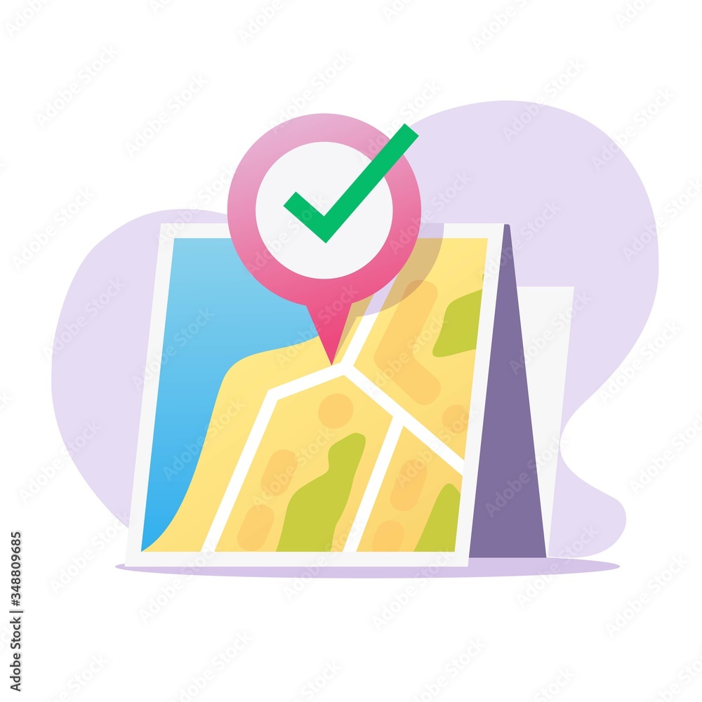 Poster map gps location and pin pointer destination paper icon vector with navigation position marker or ro