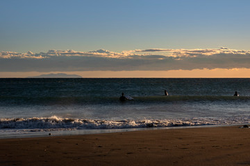 Fototapeta na wymiar Pacific Ocean sunset