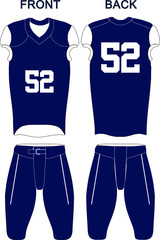 Custom Design American football uniforms Illustrations jersey and shorts vector 