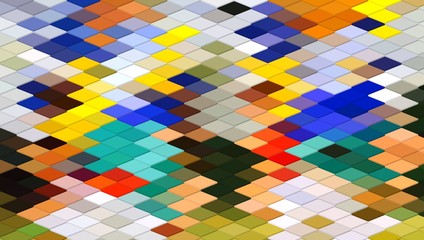 Abstract Colorful Geometrical Artwork,Abstract Graphical Art Background Texture,Modern Conceptual Art,Synthwave Aesthetic Poster Print,3D Rendering