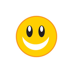 Fototapeta premium Smile icon design isolated on white background