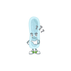 mascot design concept of klebsiella pneumoniae with confuse gesture