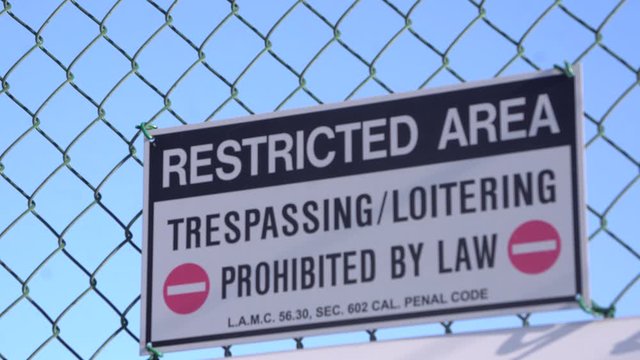 Restricted Area Signage Hd 4k