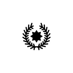 Proud vector icon in black solid flat design icon isolated on white background