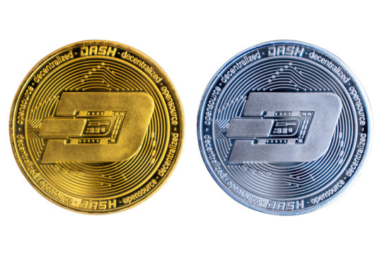 Bitcoin on white background.