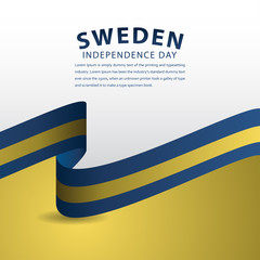 Happy Sweden Independence Day Celebration Vector Template Design Illustration