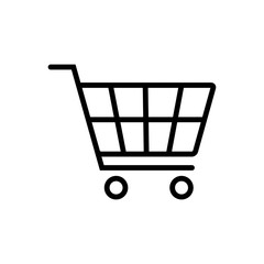 shopping chart - trolley icon vector design template