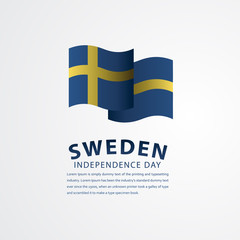 Happy Sweden Independence Day Celebration Vector Template Design Illustration