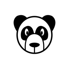 panda head cartoon icon vector design template