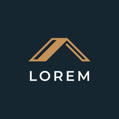 Roof logo design template vector