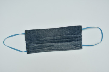 protective mask made of jeans material