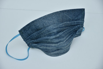protective mask made of jeans material