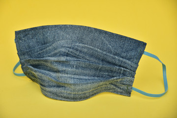 protective mask made of jeans material