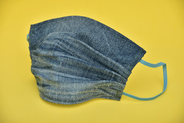 protective mask made of jeans material