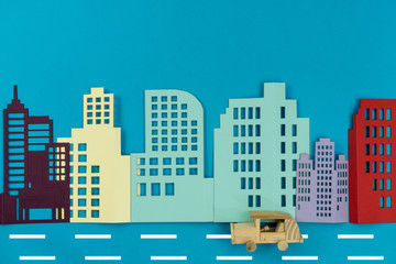 Obraz premium Sheet paper art of city, Landscape city.