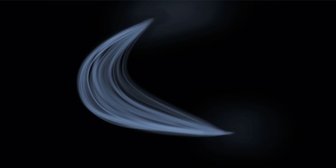 abstract blue moon shaped pattern on black background