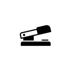 Stapler vector icon in black solid flat design icon isolated on white background