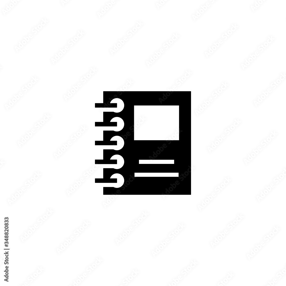 Poster binding vector icon in black solid flat design icon isolated on white background