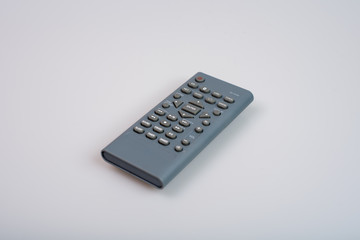 gray remote controller on white isolated