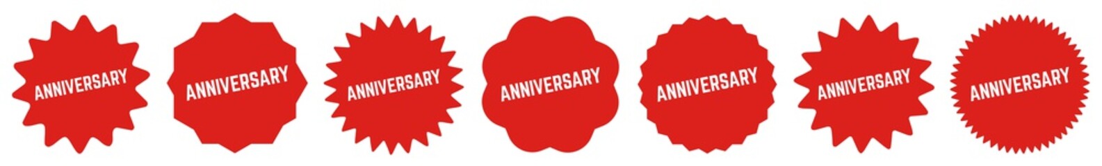 Anniversary Tag Red | Icon | Sticker | Deal Label | Variations