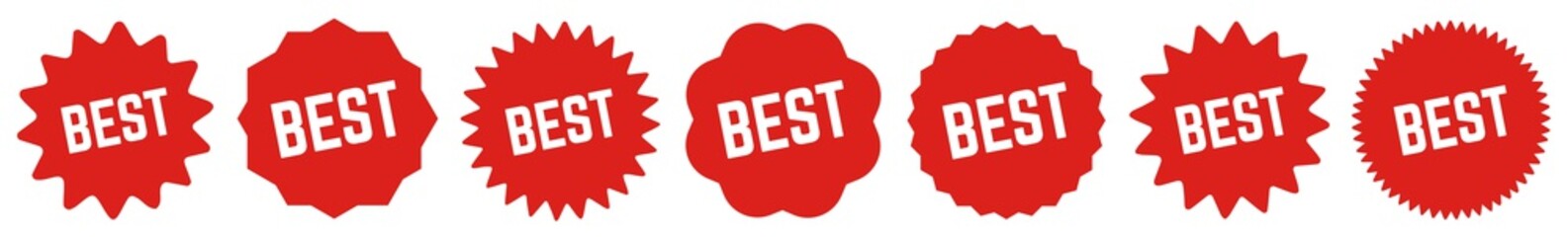 Best Tag Red | Icon | Sticker | Deal Label | Variations