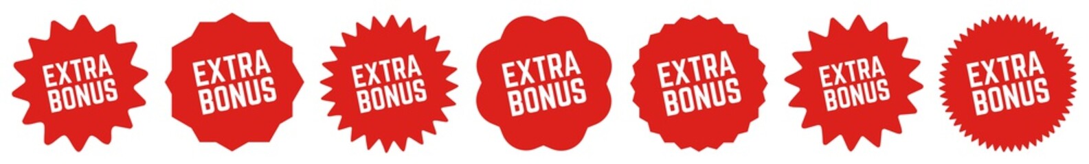 Extra Bonus Tag Red | Icon | Sticker | Deal Label | Variations