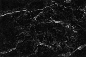 top view of black grey marble texture background, natural tile stone floor with seamless glitter...